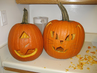 the finished pumpkins
