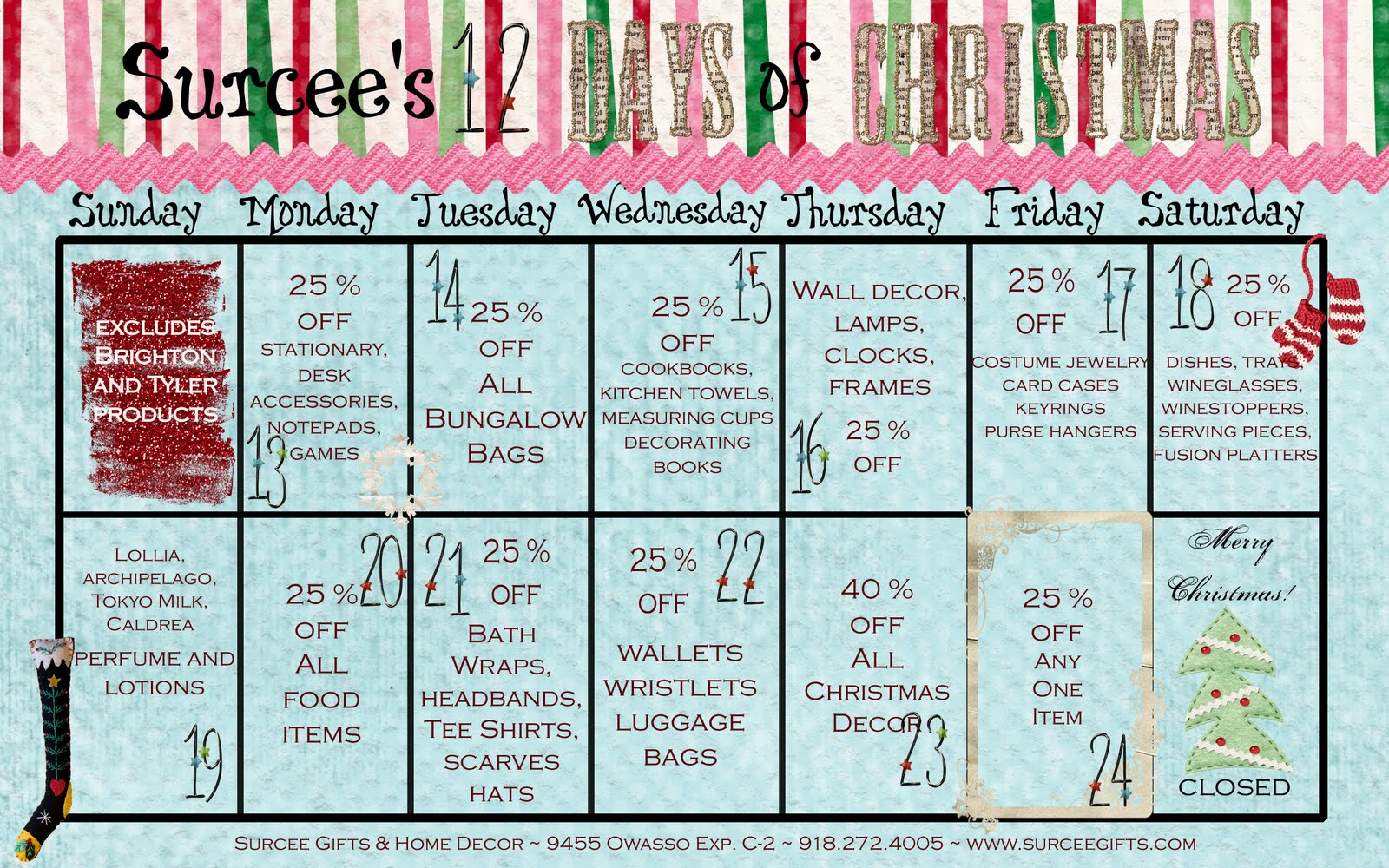 Surcee Twelve Days of Christmas Sale!