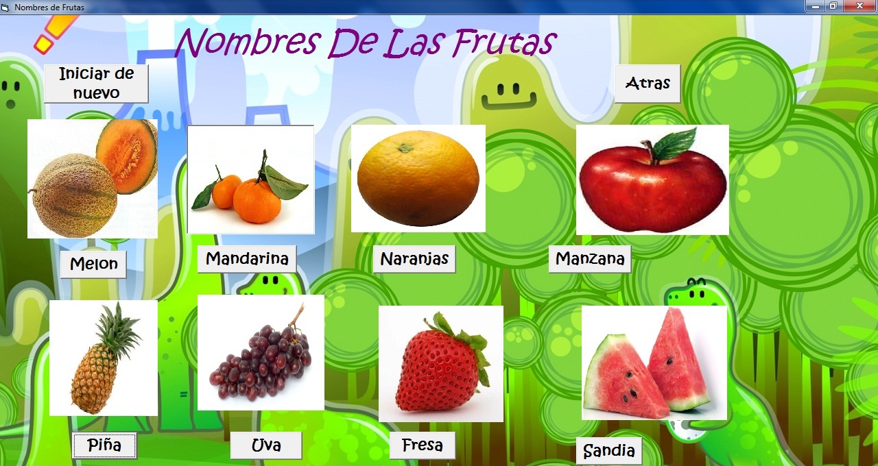 Frutas con su nombre - Imagui