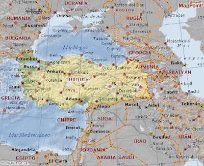 mapa de turquía