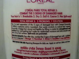 L'oreal Total Repair 5 Shampoo description