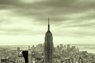 Empire State Building black and white photography