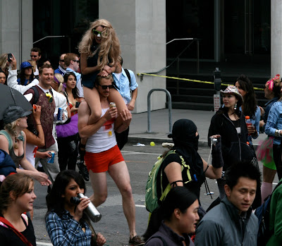 On shoulders at Bay to Breakers 2010