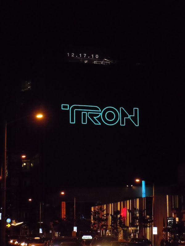 Tron Legacy illuminated teaser billboard