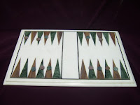 Plain Backgammon Board in white marble