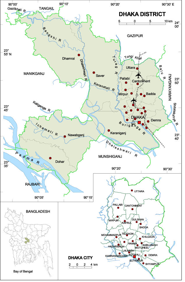 Dhaka District Map