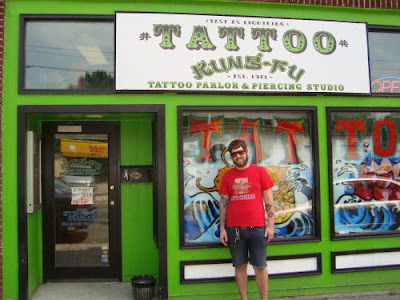  for the rest of the weekend, we detoured to Kung Fu Tattoo in Durham!