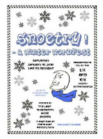 Image of Snoetry reading flyer