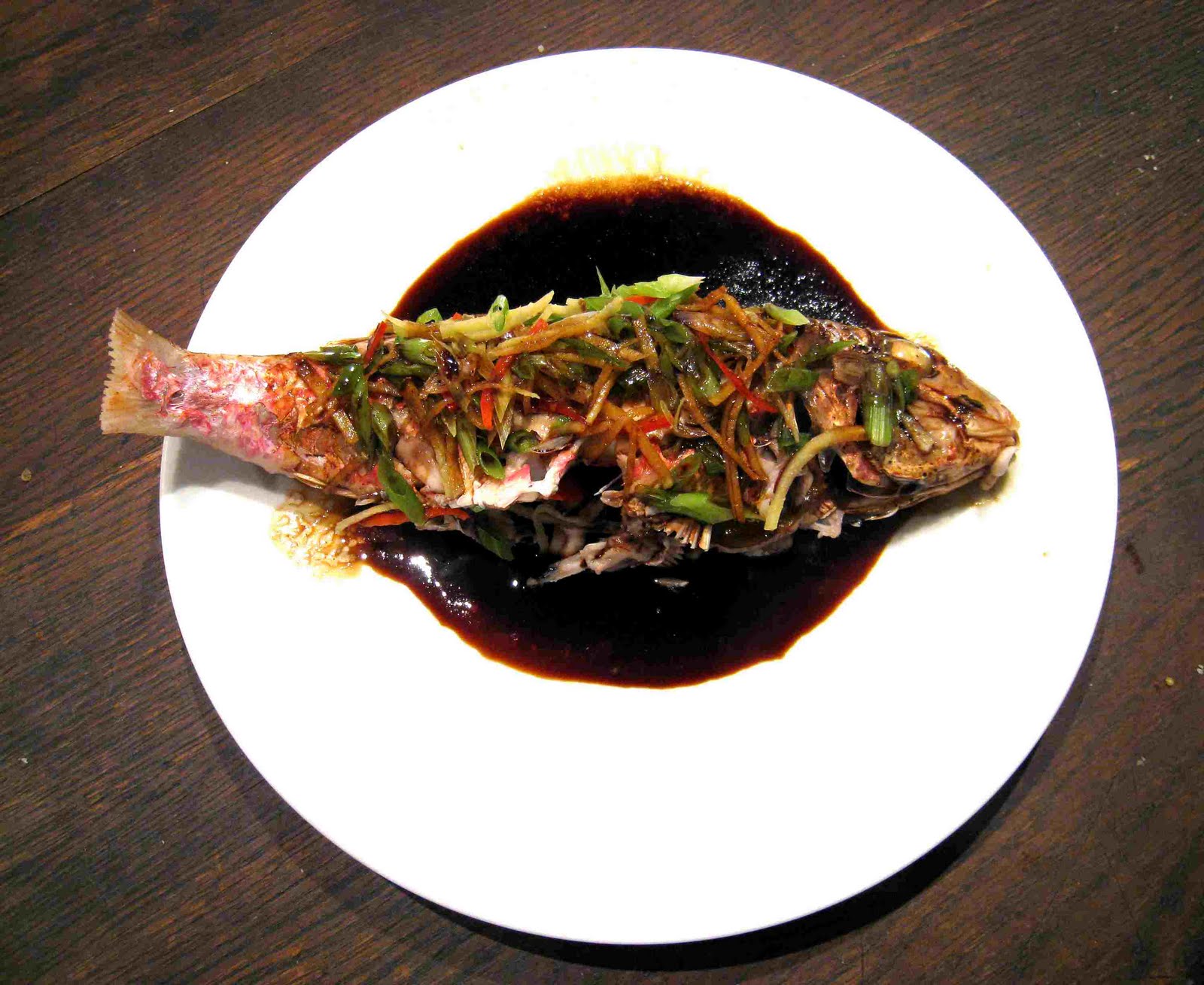 Antonia Eats Steamed fish, Cantonese style