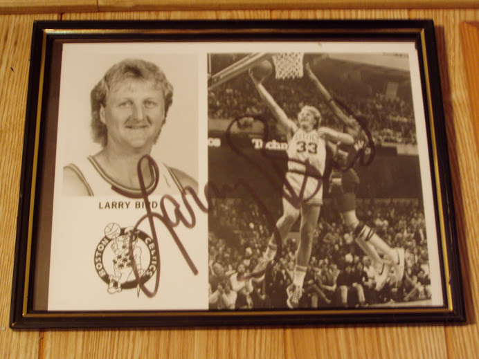 Larry Bird Celtics auto pic