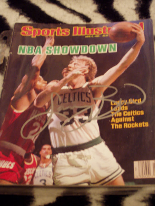 Larry Bird auto Sports Illustrated