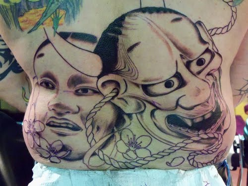 hannya mask tattoos. The Hannya masks are