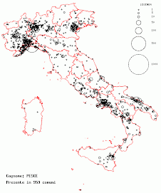 Le utenze "Pesce" in Italia