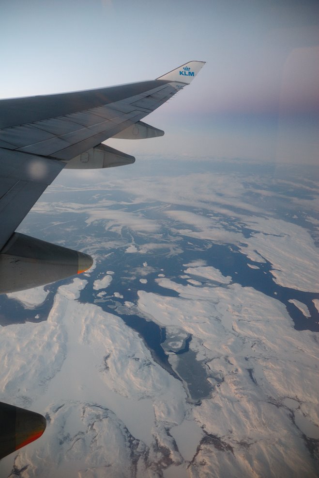 Sobrevolando Groenlandia