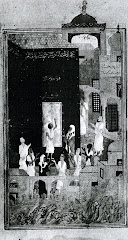 Fig. 46. Jamseh Maynun in the Ka’aba. Painting by Behzad. Herat