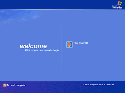 welcome screen