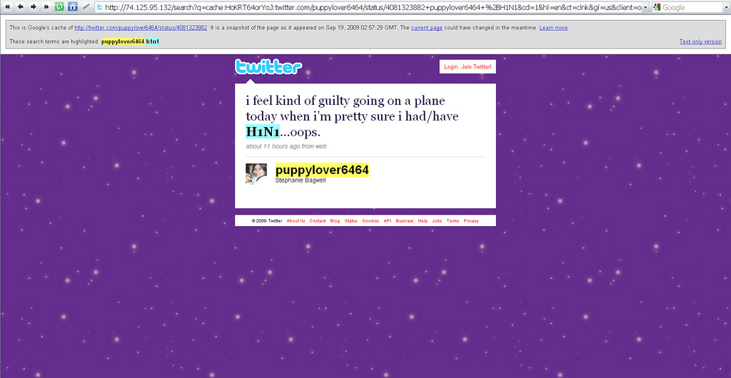[H1N1+tweet+Cached+page]