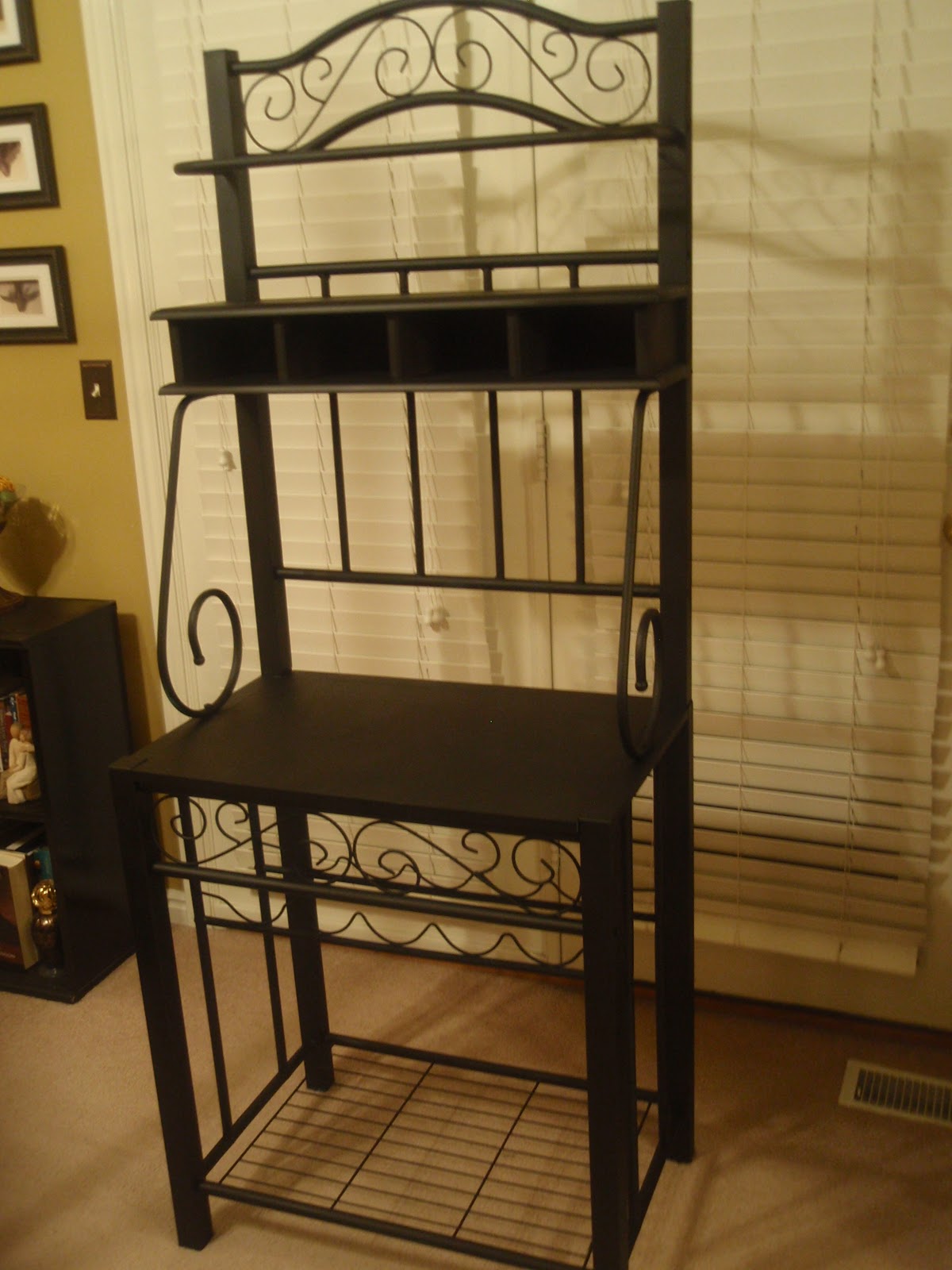 Black Crow Designs Bakers Rack To Desk