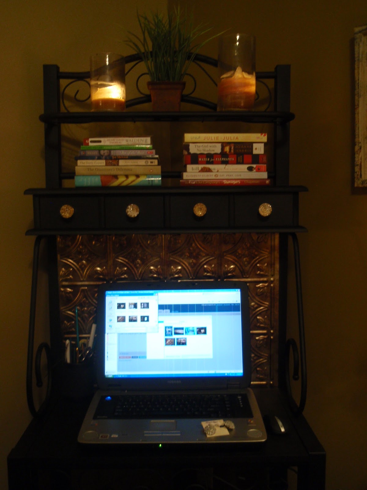 Black Crow Designs Bakers Rack To Desk