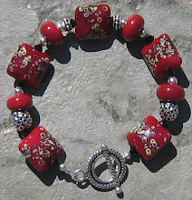 Deep Red Frit and Bali Silver