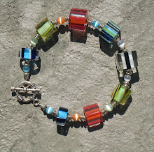 Rainbow Cane Bead Bracelet