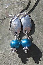 Hammered Silver and Turquoise Pearl