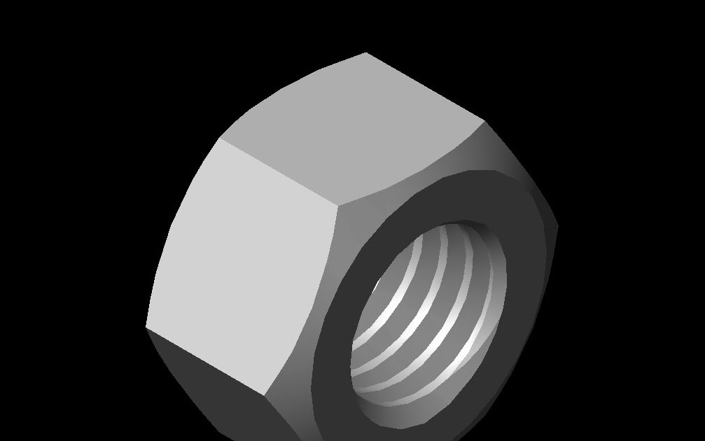 3D CAD Model Tutorial To Draw a Nut by Mechanical Desktop