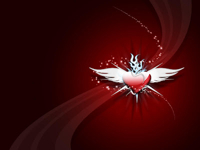 wallpaper red love. 3D Abstract Wallpapers