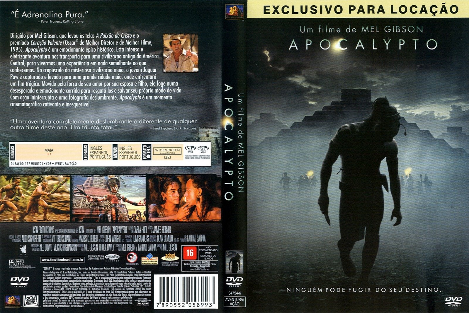 Capas Filmes Épicos: Apocalypto1600 x 1069