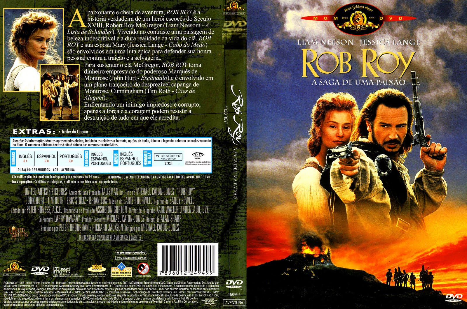 Capas Filmes Épicos: Rob Roy