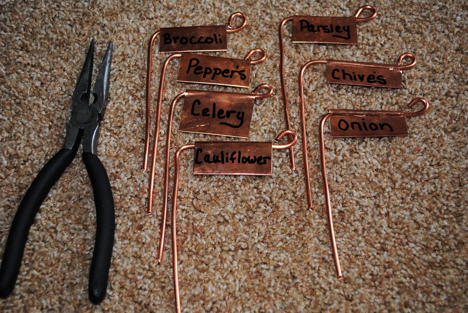 Surviving and thriving on pennies DIY Copper Plant Stakes