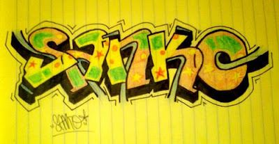 digital graffiti arrow. graffiti alphabet letters a-z