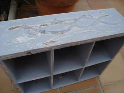 Reciclando: Antes y después de un cajón, imprimación, betún de judea