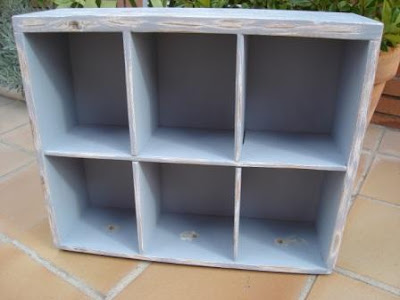 Reciclando, reciclaje, Antes y después de un cajón, imprimación, betún de judea