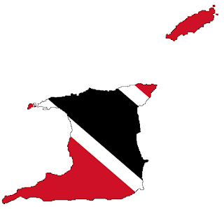 Flag map of Trinidad and Tobago