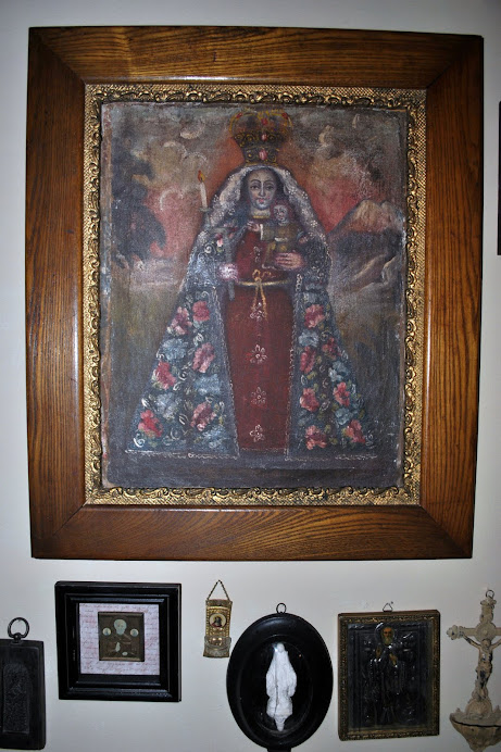 A Spanish colonial oil painting