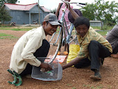 Landmine Survivors help with Bike Adjustments