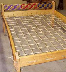 Old American style  rope bed