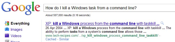How do I kill a Windows task from a command line?