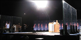 obama's election night speech behind bullet proof glass