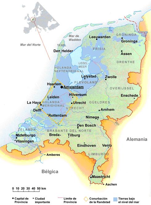M a p a       de     H o la n da