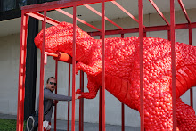 Dave Chatting with a Tyranosaurus Rex