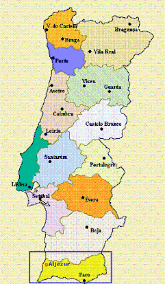 Mapa Algarve