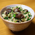 ニラ炒飯 de 砂肝にんにく醤油漬け