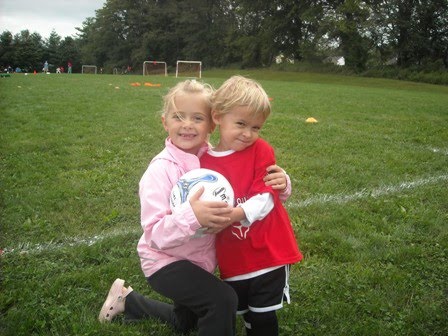 Taylor cheering Luke on at soccer practice!!!!