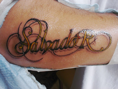 salvador text tattoo Salvador Source 