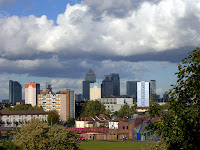 View to Canary Wharf from the New Cross Inn