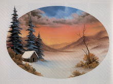 Chalet sous la neige