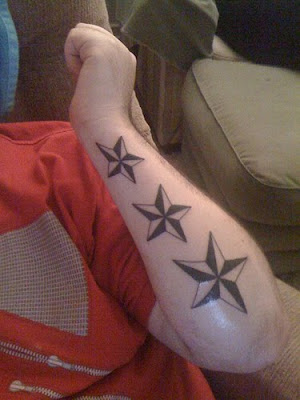 Cool Star Tattoo Design on Hand