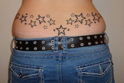 star lower back tattoos